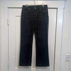 White House Black Market Women's Black boot cut Jeans size 8S.